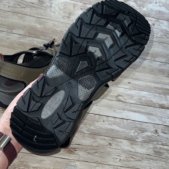 New! Sonoma Men’s Sherman Bump Toe Sandals Sz 13 Taupe Cushioned Footbed NWT - Picture 7 of 14